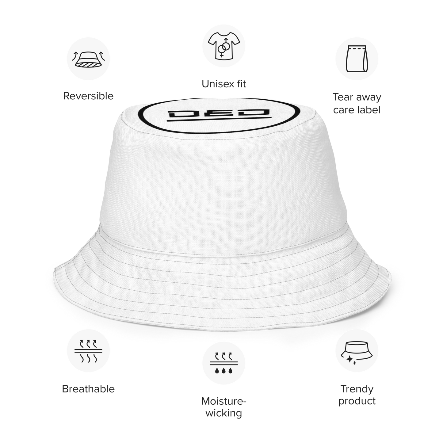 Reversible Ded Face Bucket White